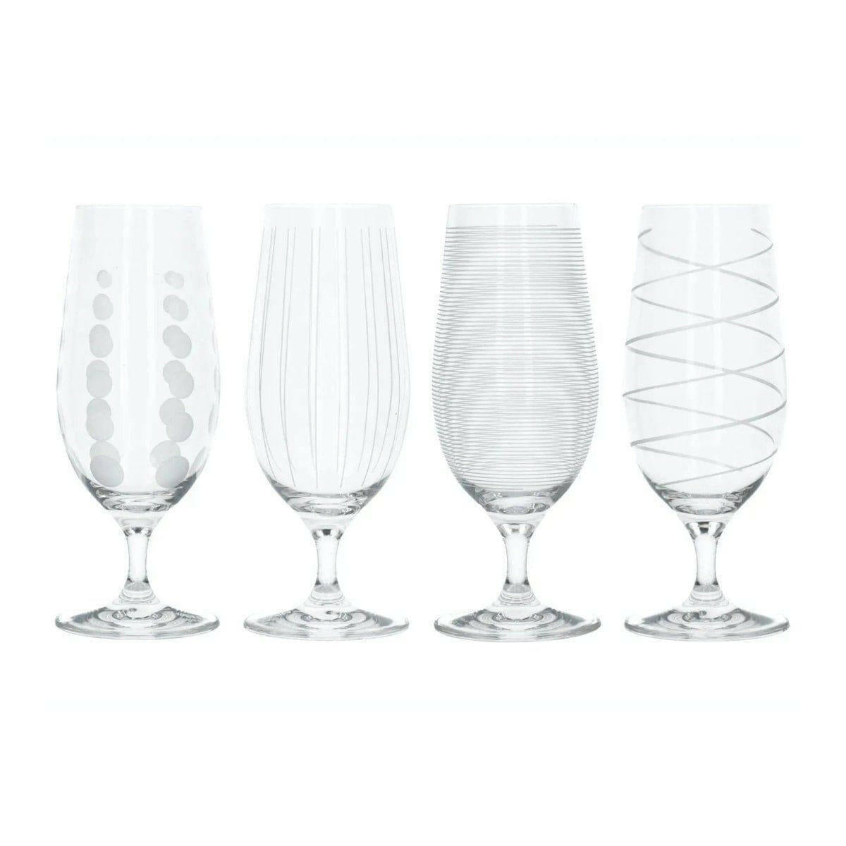 Mikasa Crystal Glasses Set Of 4 Craft Ale Pilsner.