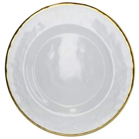 Mikasa Gold Rimmed Glass Charger Plate - Persora
