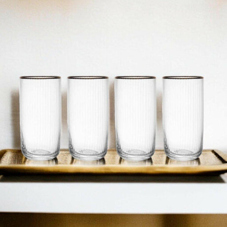 Mikasa Sorrento 4-Piece Crystal Highball Glass Set, 510ml - Persora