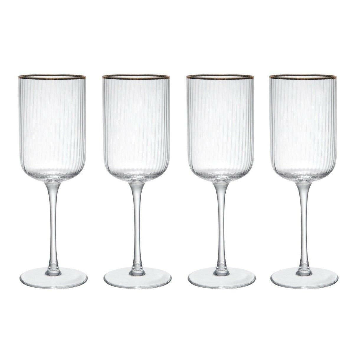 Mikasa Sorrento 4-Piece Crystal Red Wine Glass Set, 450ml - Persora
