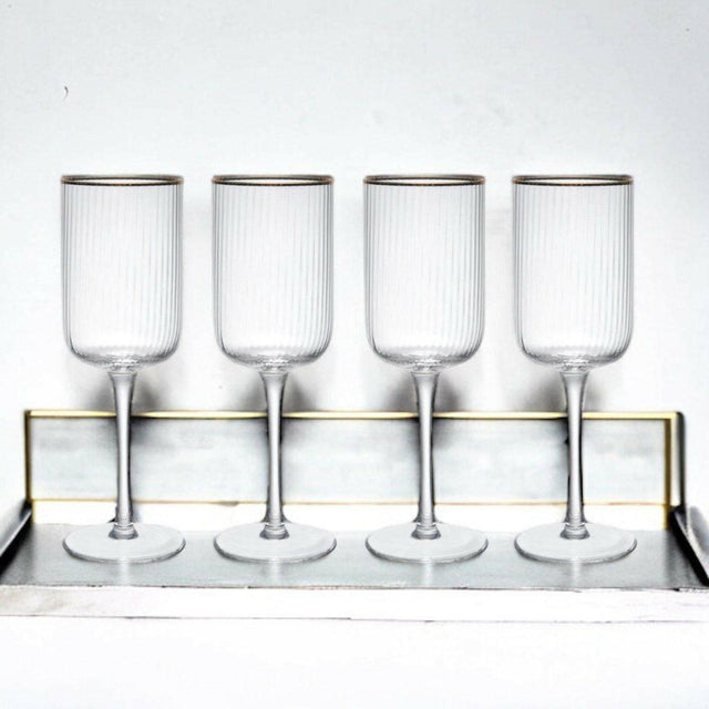 Mikasa Sorrento 4-Piece Crystal Red Wine Glass Set, 450ml - Persora
