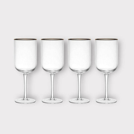Mikasa Sorrento 4-Piece Crystal White Wine Glass Set, 400ml - Persora