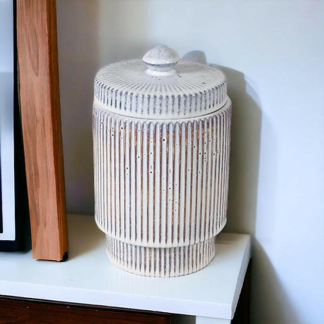 Multi Tonal Ribbed Jar - Persora