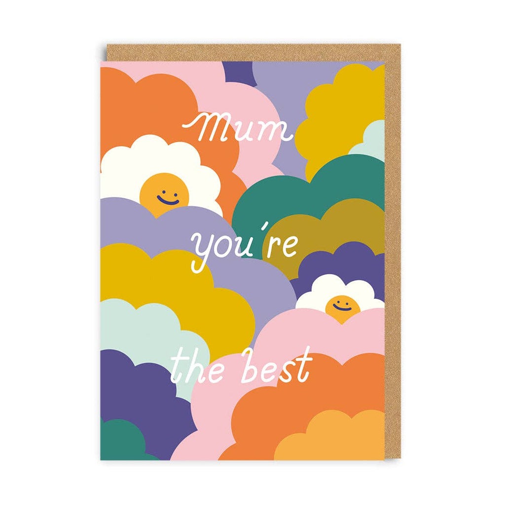 Mum You're The Best Rainbows Greeting Card - Persora