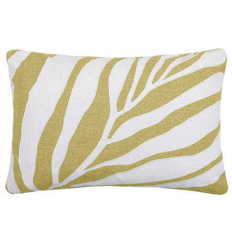 Mustard Bamboo Embroidered Cushion - Persora