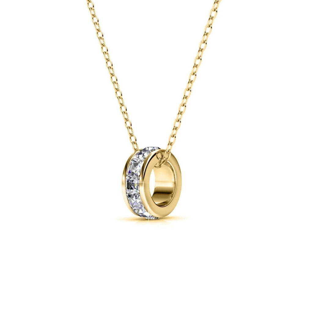 MYC Gold Crystal Pendant Necklace - Persora