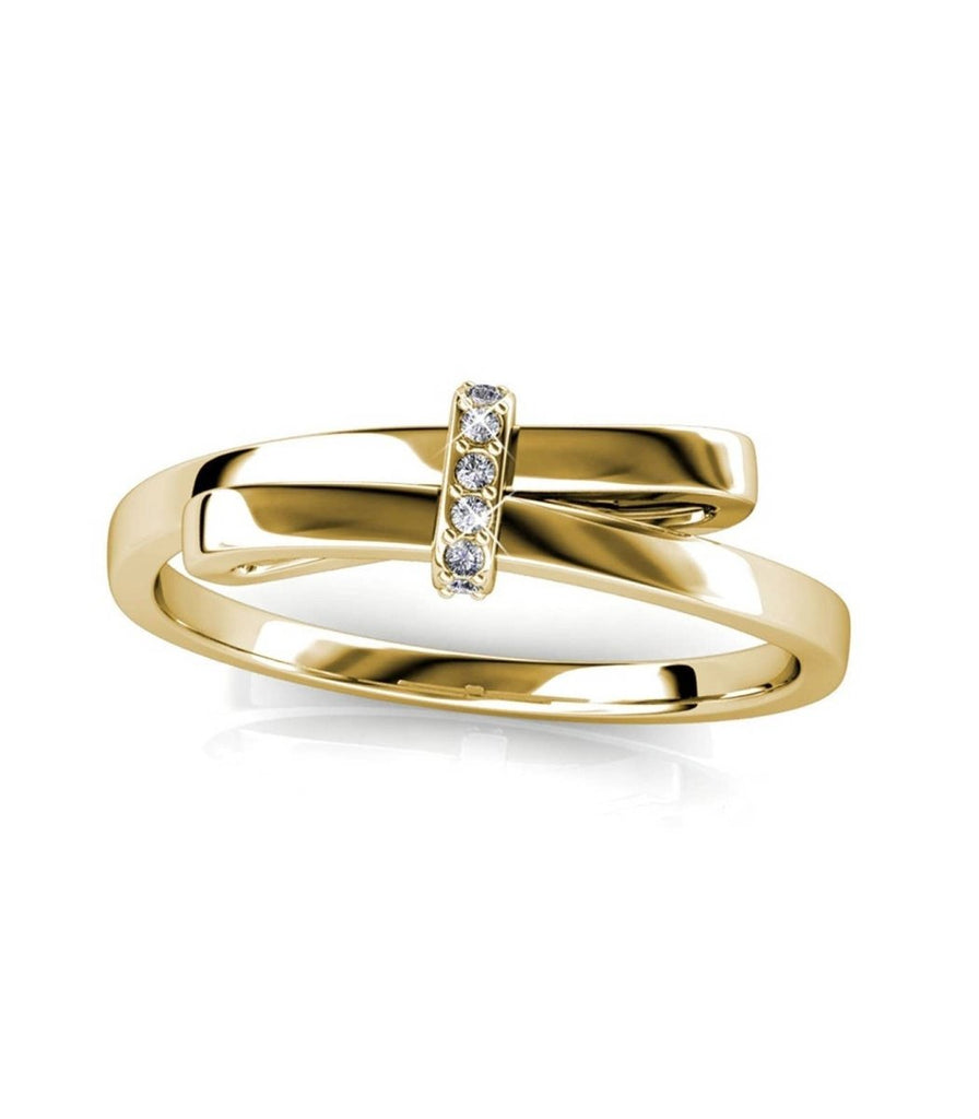 MYC Paris Gold Plated Bow Ring Size 52 - Persora