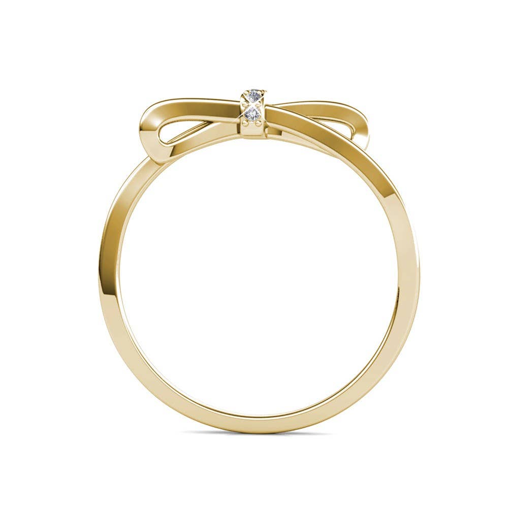 MYC Paris Gold Plated Bow Ring Size 54 - Persora