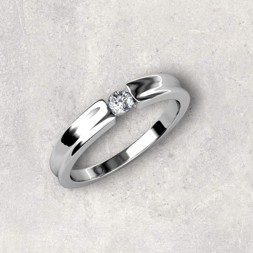 MYC-Paris - Simplicity Ring - Silver and Crystal - Persora