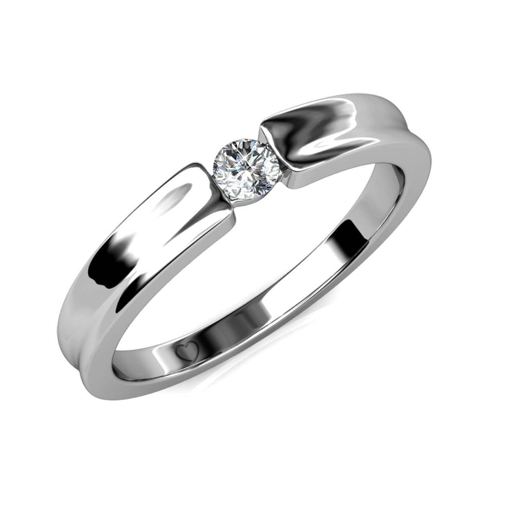 MYC-Paris - Simplicity Ring - Silver and Crystal - Persora