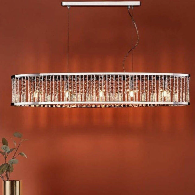 Nantes 5 Light Bar Pendant Polished Chrome Aluminium.