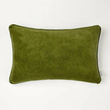 Olive Green Rectangular Velvet Cushion.
