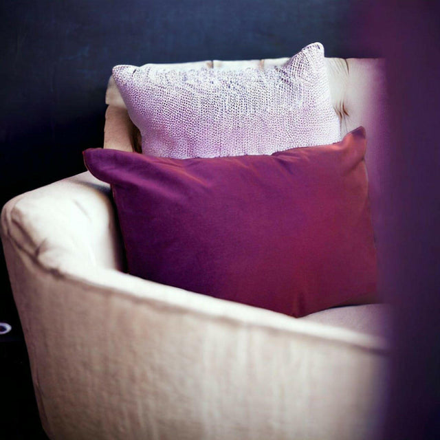Oxblood Red Velvet Cushion.