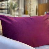 Oxblood Red Velvet Cushion.