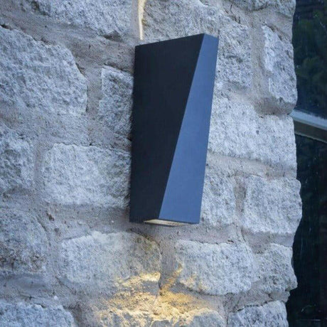 Paco 2 Light Outdoor Wall Light in Matt Grey.