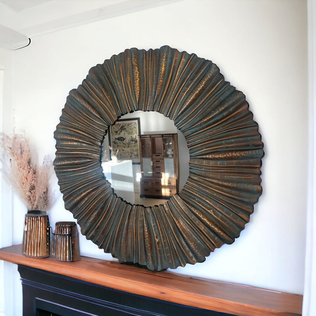 Patina Pleated Wall Mirror - Persora