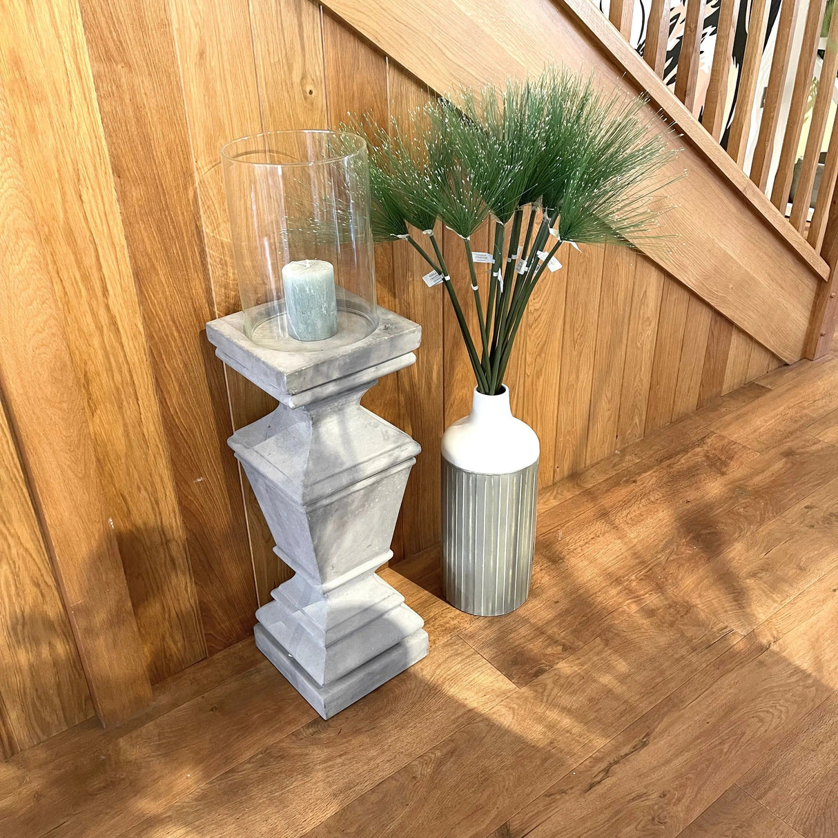 Large Concrete Candle Holder.
