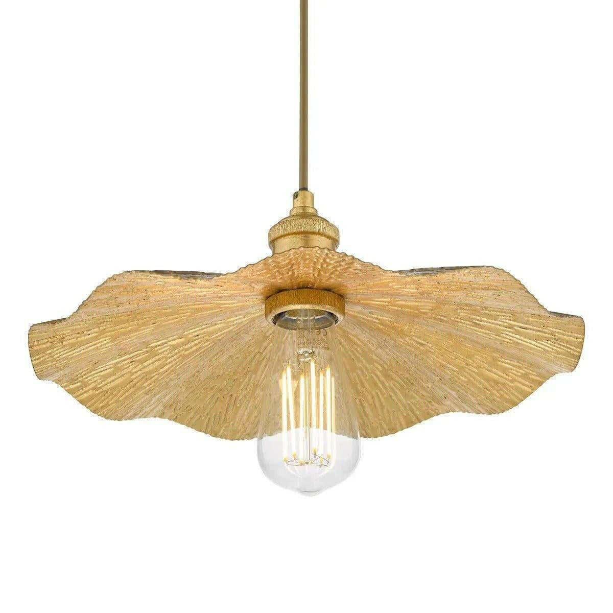 Piper 1 Light Single Pendant Gold Leaf.