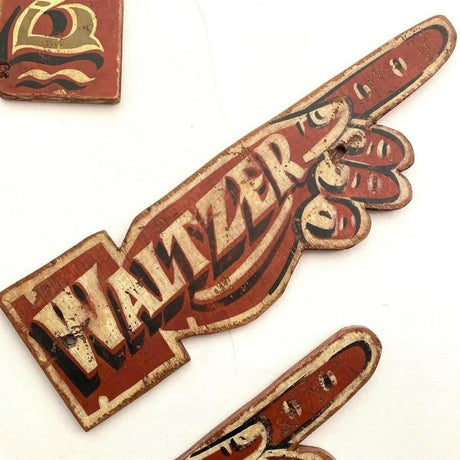 Reproduction Waltzer Arrow Circus Sign.