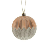 Rose Gold and Glitter Geometric Bauble.