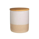Rustic White Storage Jar.