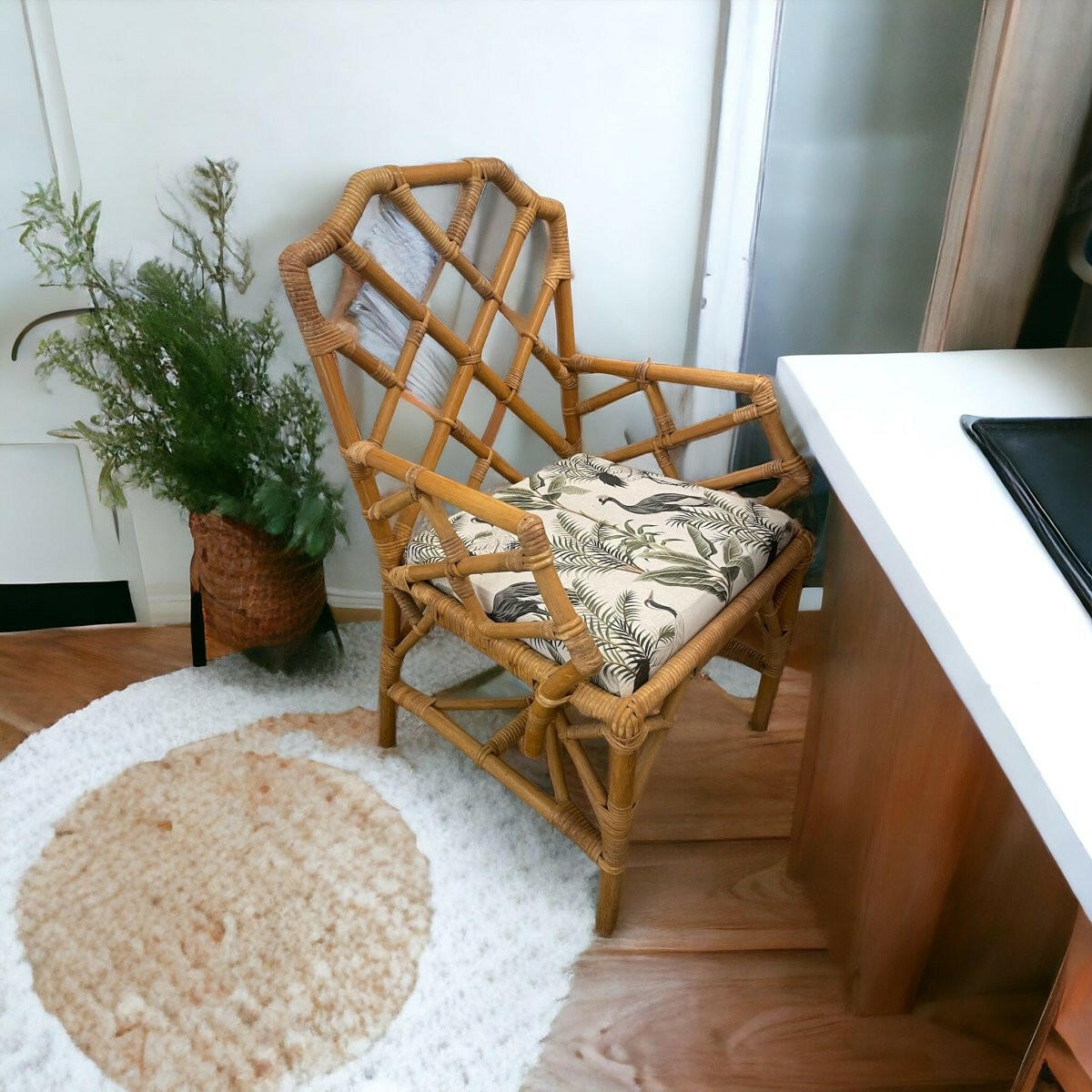 Set of Four Cane Arm Chairs - Persora