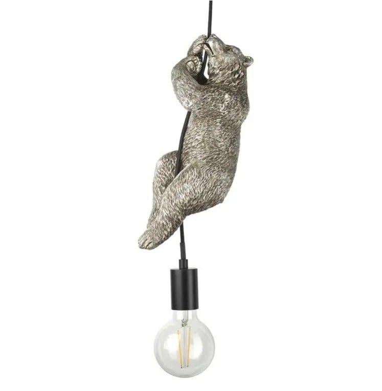 Silver Hanging Bear Pendant Light - Persora