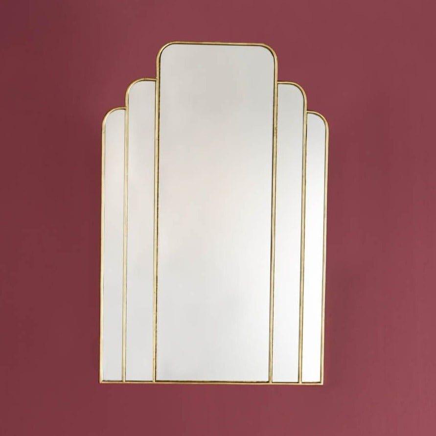 Skovgaard Rectangle Mirror With Gold Detail 90 x 60cm - Persora