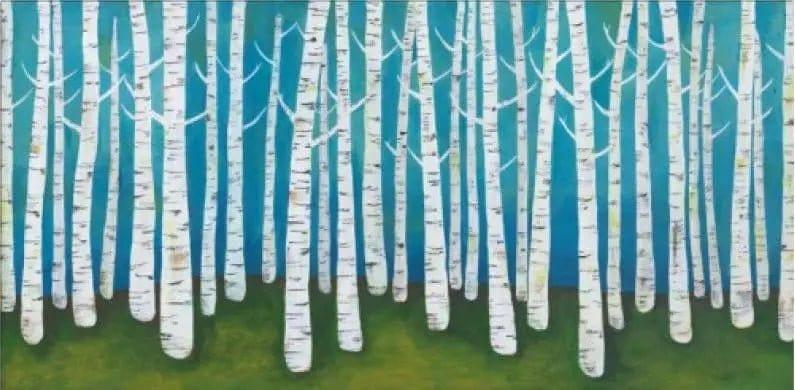 Springtime Birches Print by Lisa Congdon - Persora