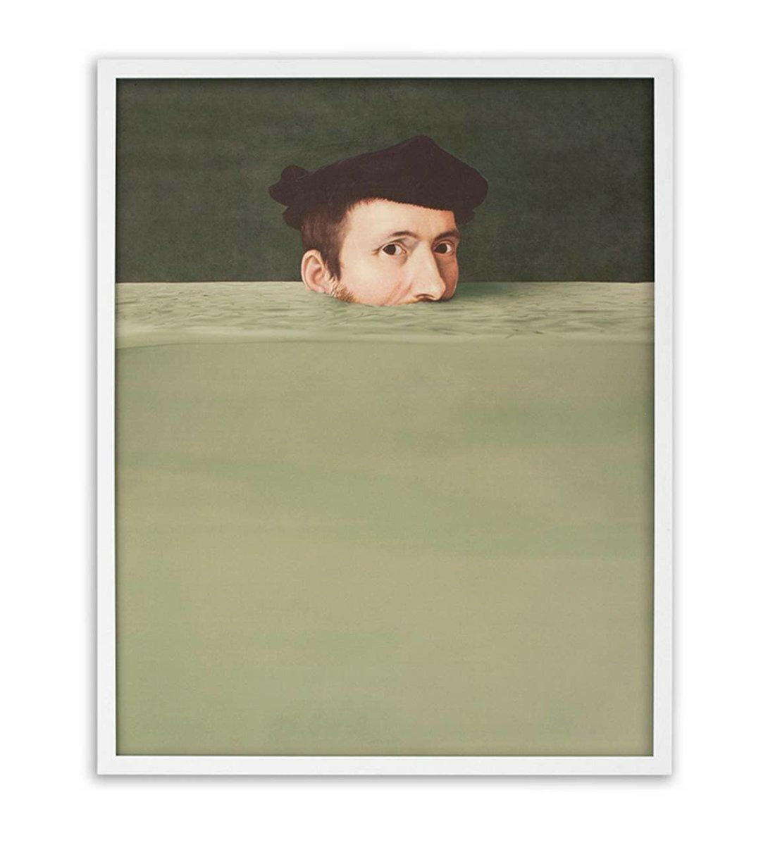 Submerged - 3 White Framed Wall Art.