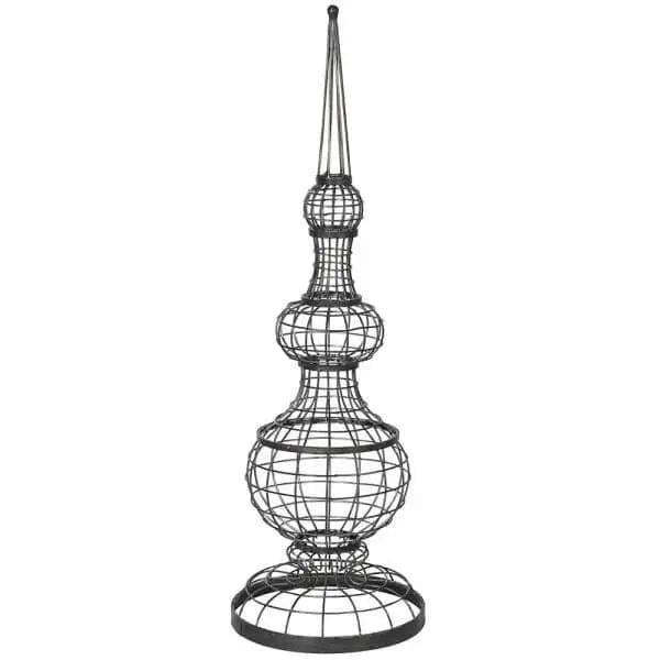 Tall Distressed Wire Finial Decoration - Persora