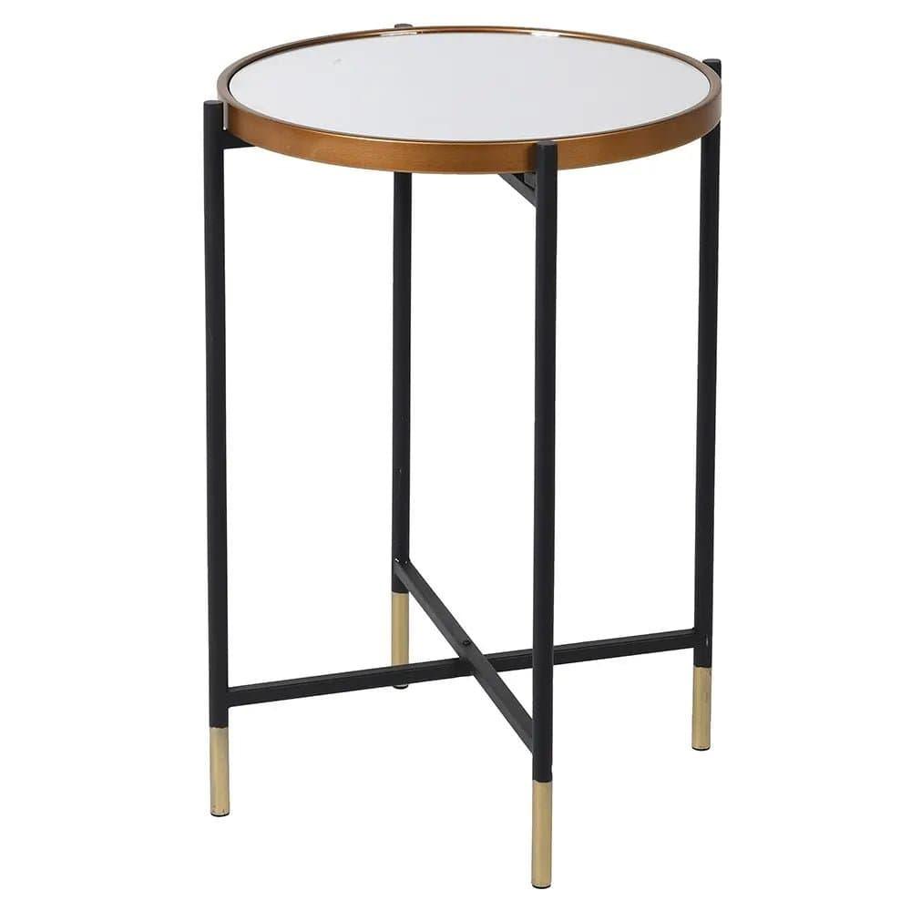 Tall Mirror Topped Side Table - Persora