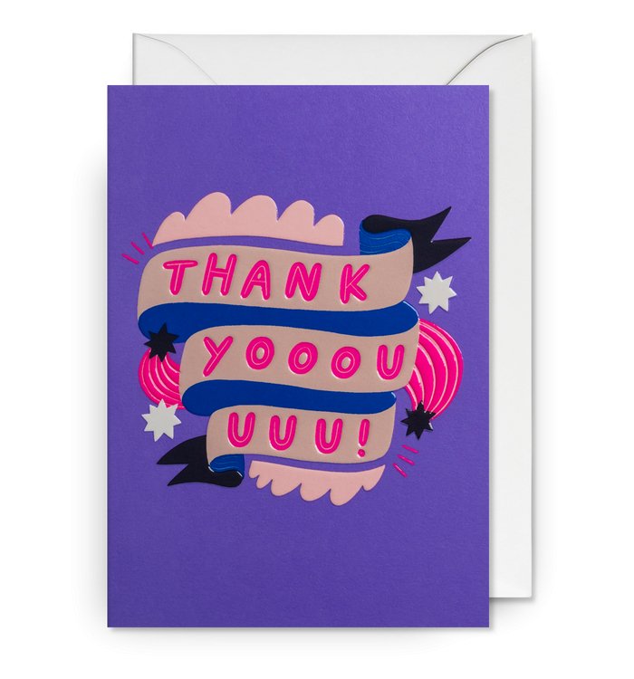 Thank You Bunch Of Flowers Card - Persora