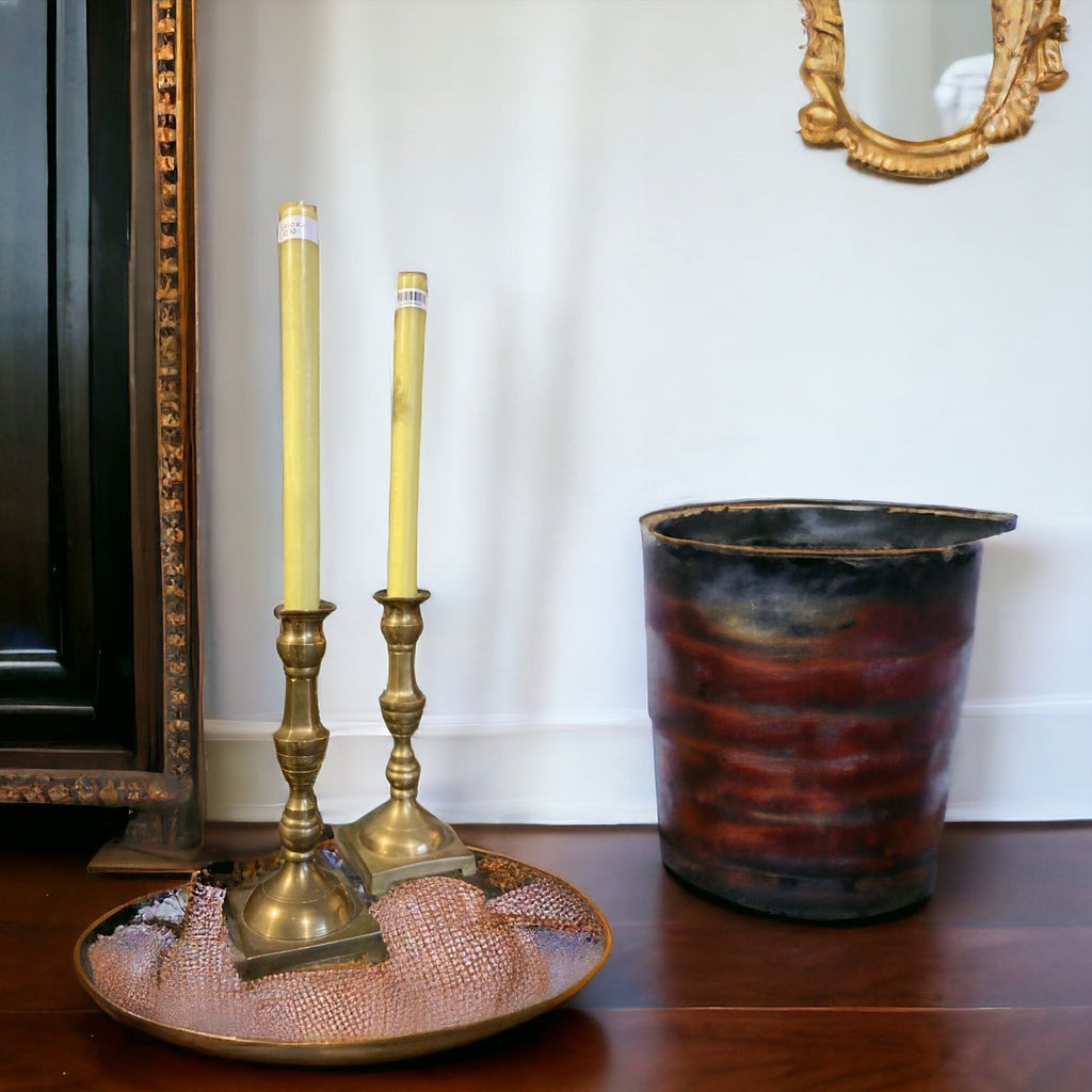 The Lunatiques | No.1 Pair of Antique Brass Candlesticks - Persora