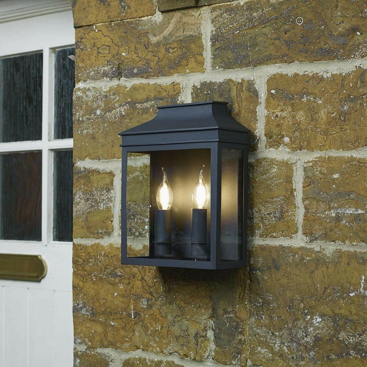 Vapour 2 Light Wall Light in Black.