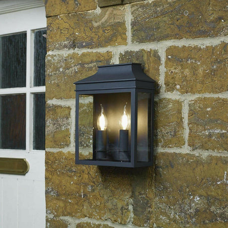 Vapour 2 Light Wall Light in Black.