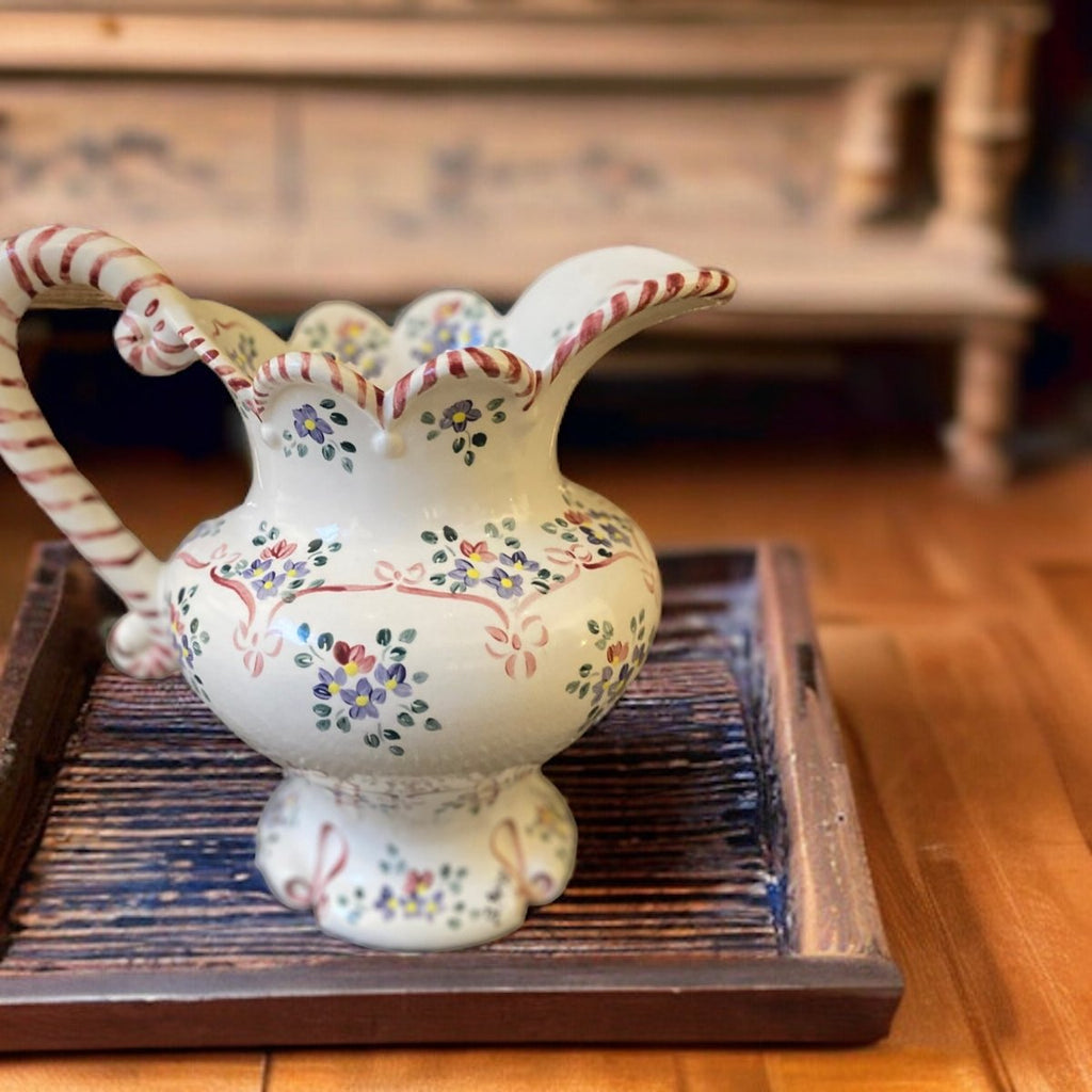 Vintage Ceramic Jug with Floral Pattern | The Lunatiques - Persora