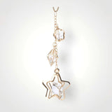 Vintage Gold Metal Crystal Bauble with Stars.