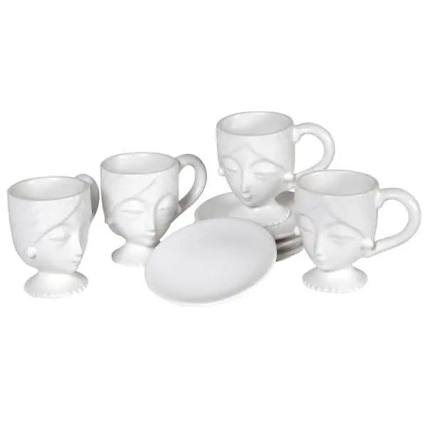 White Face Cup and Saucer - Persora