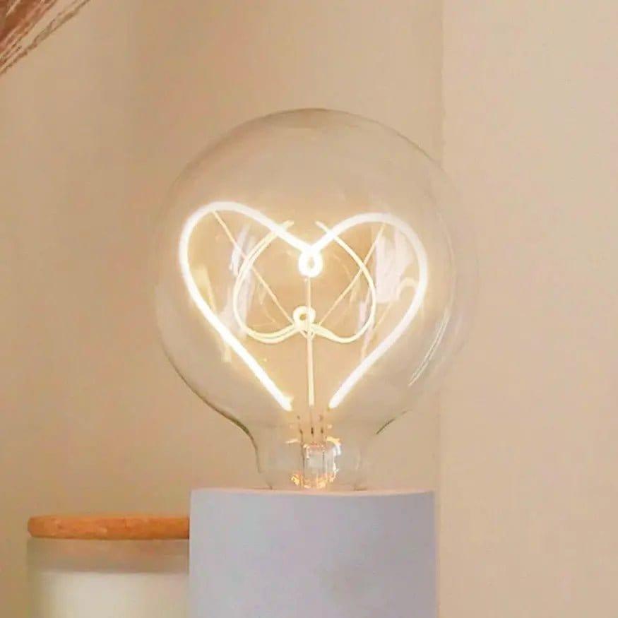 White Heart LED Light Bulb - Persora