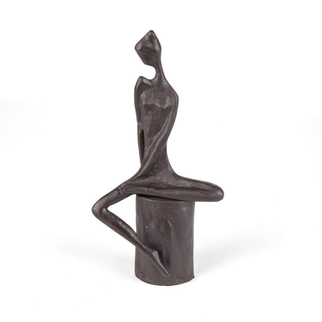 Woman in Reflection Cast Iron Sculpture - Persora
