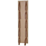 Wood and Faux Leather Strap Bottle Holder.