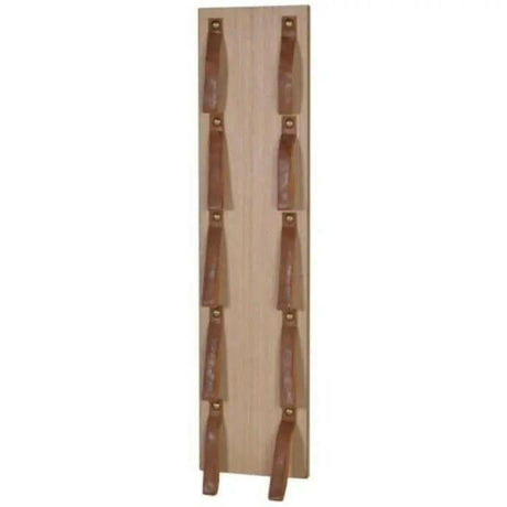 Wood and Faux Leather Strap Bottle Holder.