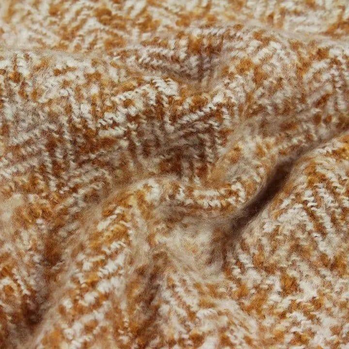 Yellow Gold Herringbone Throw - Persora